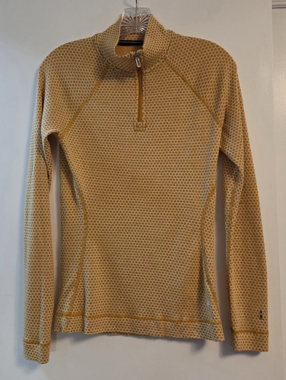 SMARTWOOL Womens 250 Quarter Zip Base Layer 100% Merino Wool Sweater Small